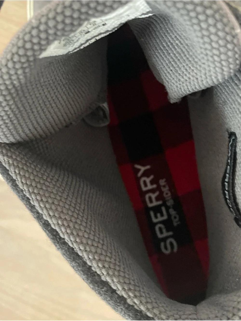 Sperry Top-Sider Sneakers Sz 11.5M Striper Storm Waterproof High Top Gray Suede